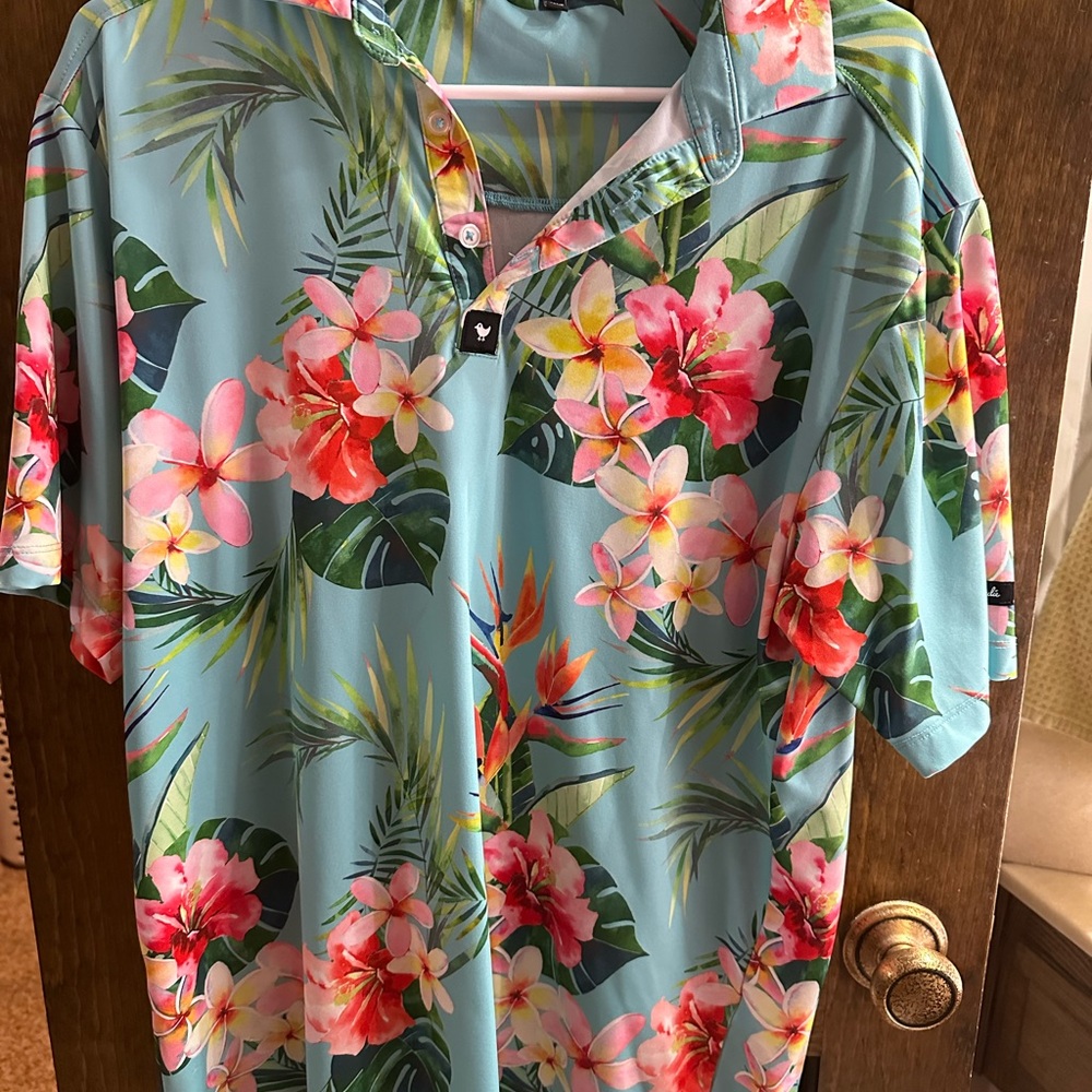 Bad Birdie Tropical Floral Button Down Shirt